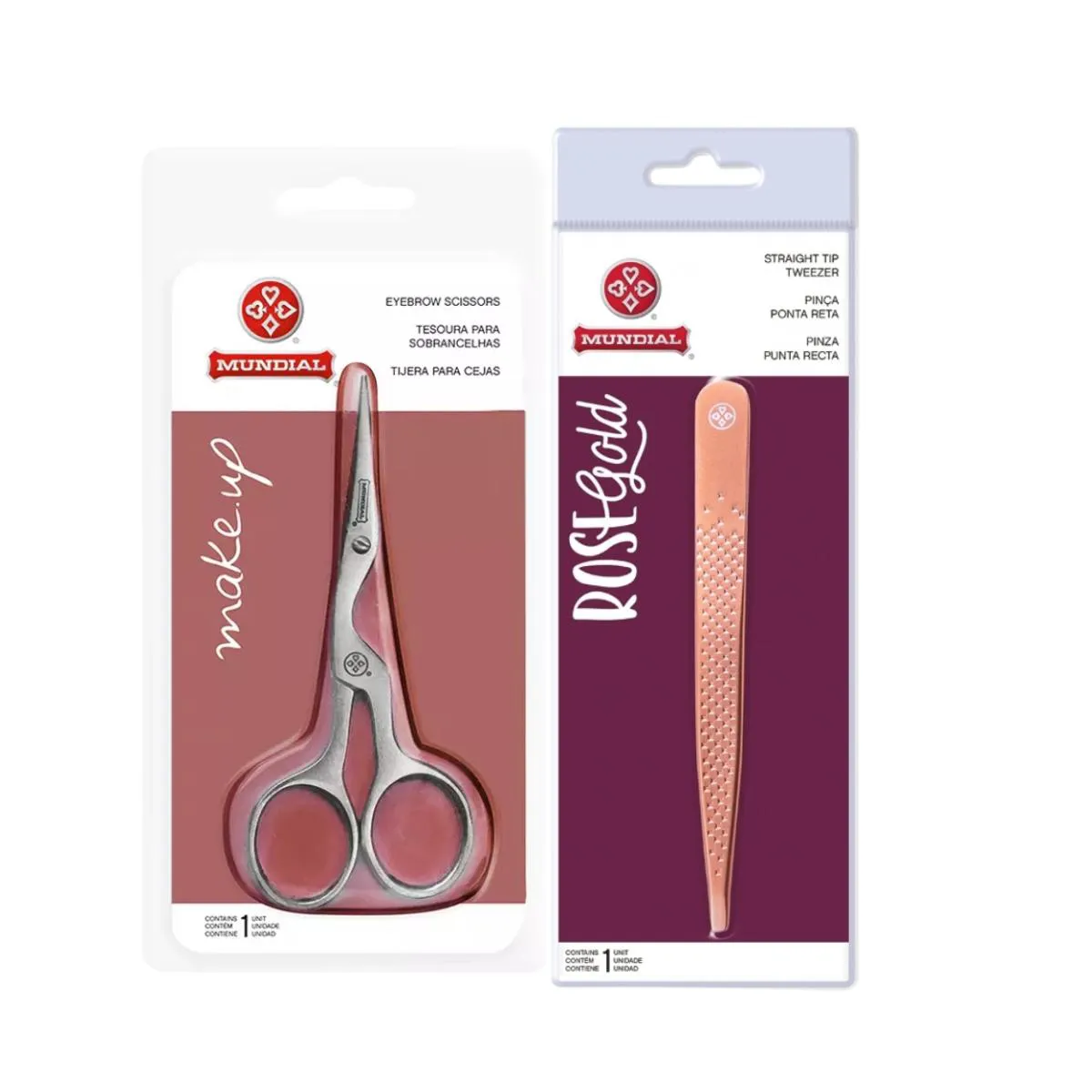 KIT TESOURA BC701 PINçA ROSE GOLD BC512 SOBRANCELHA MUNDIAL