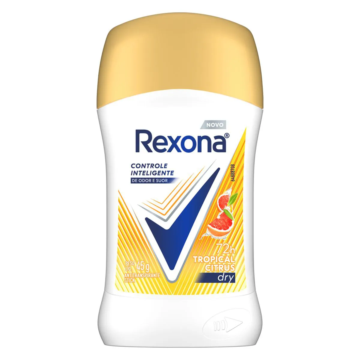 Desodorante Antitranspirante Stick Rexona Tropical Citrus Dry Feminino 72h 45g