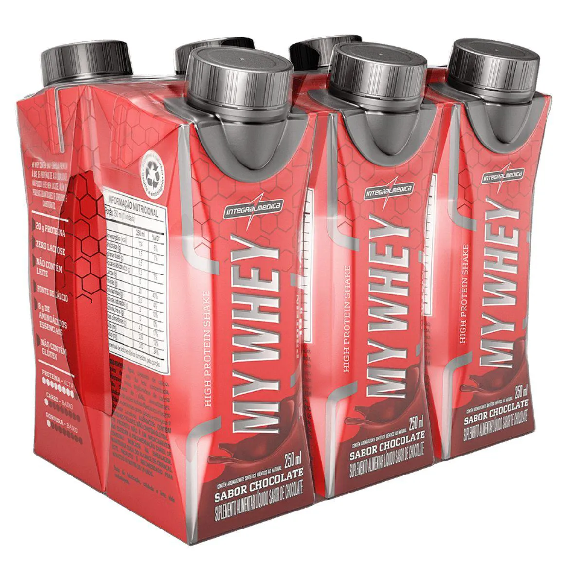 MY WHEY RTD 6 PACK SABOR CHOCOLATE - INTEGRALMEDICA