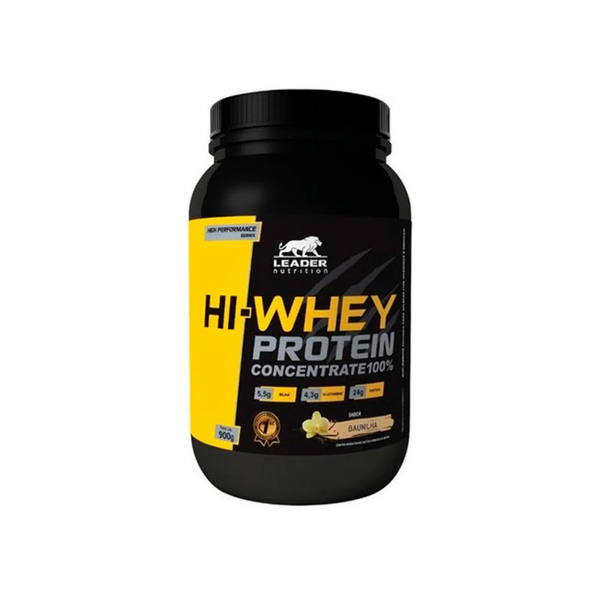 HI WHEY PROTEIN CONCENTRATE 100% 900G BAUNILHA - LEADER NUTRITION