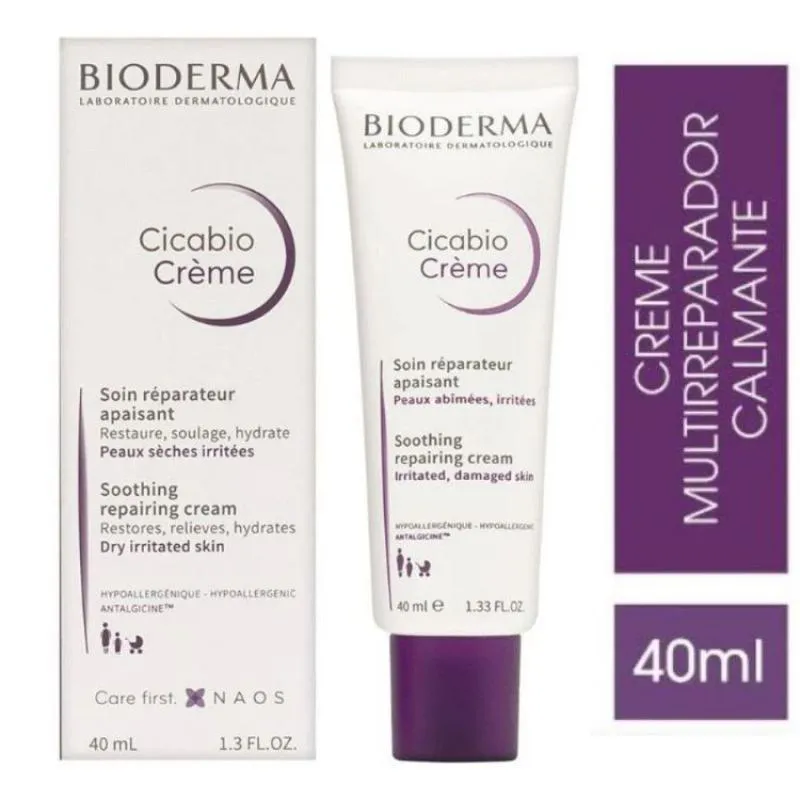 CICABIO BIODERMA CREME HIDRATANTE MULTIRREPARADOR 40ML Branco