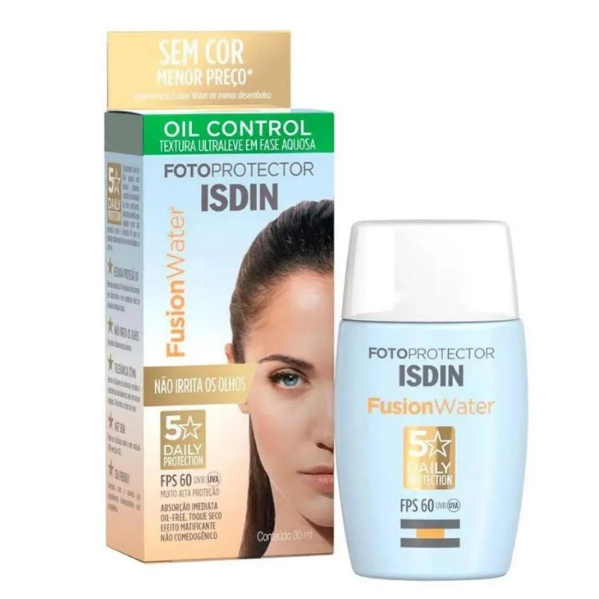 PROTETOR SOLAR FACIAL ISDIN FPS 60 30ML SEM COR