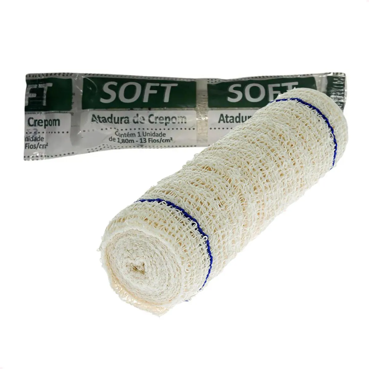 KIT COM 12 ATADURAS CREPOM SOFT 12CM X 1,20M 13 FIOS ERIMAX