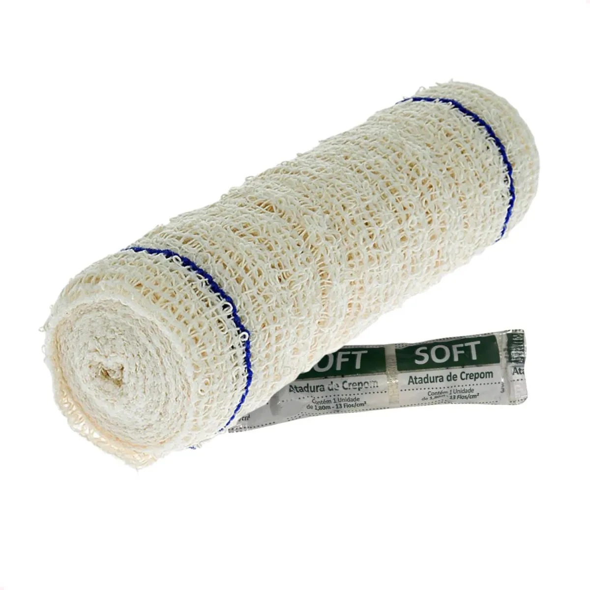 KIT COM 12 ATADURAS CREPOM SOFT 25CM X 1,80MT 13 FIOS ERIMAX