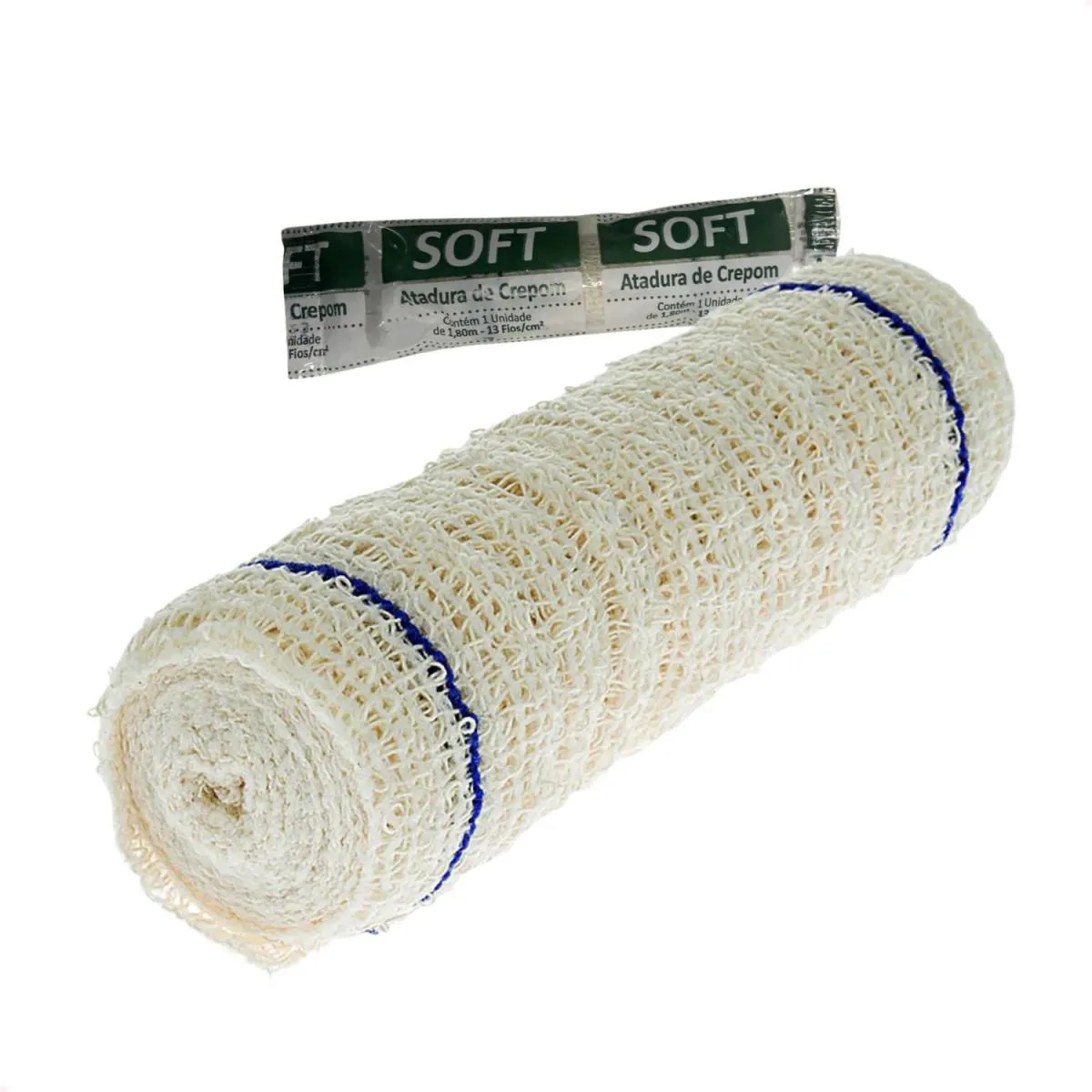 KIT COM 12 ATADURAS CREPOM SOFT 30CM X 1,80MT 13 FIOS ERIMAX