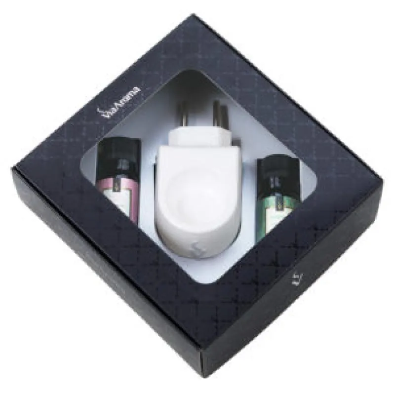 KIT PRESENTE AROMATIZADOR ELéTRICO DE AMBIENTE E ESSêNCIAS VIA AROMA