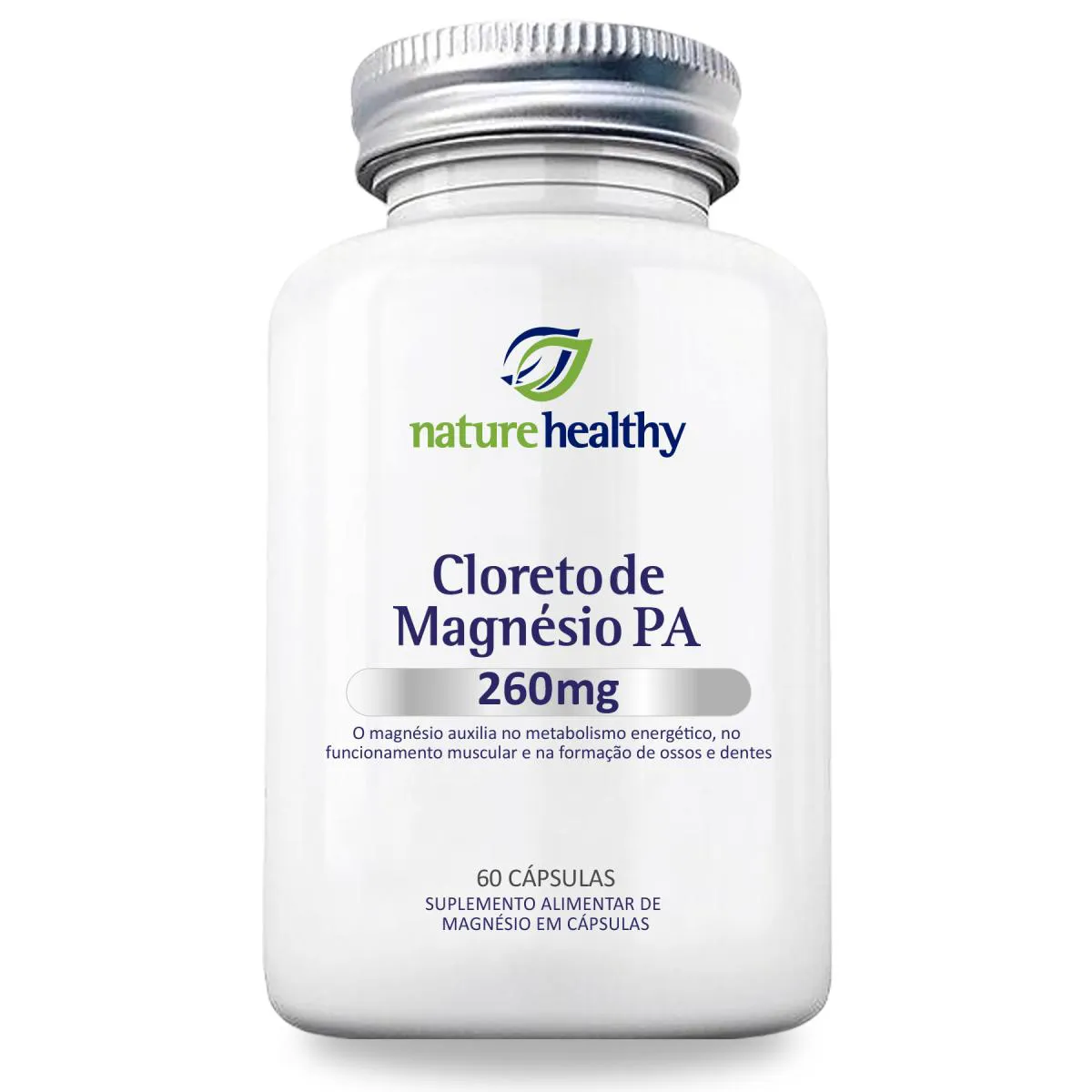 SUPLEMENTO ALIMENTAR NATURE HEALTHY CLORETO DE MAGNéSIO P.A. 260MG - 60 CAPS