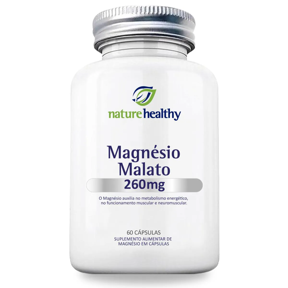 SUPLEMENTO ALIMENTAR NATURE HEALTHY MAGNéSIO MALATO 260MG - 60 CAPS