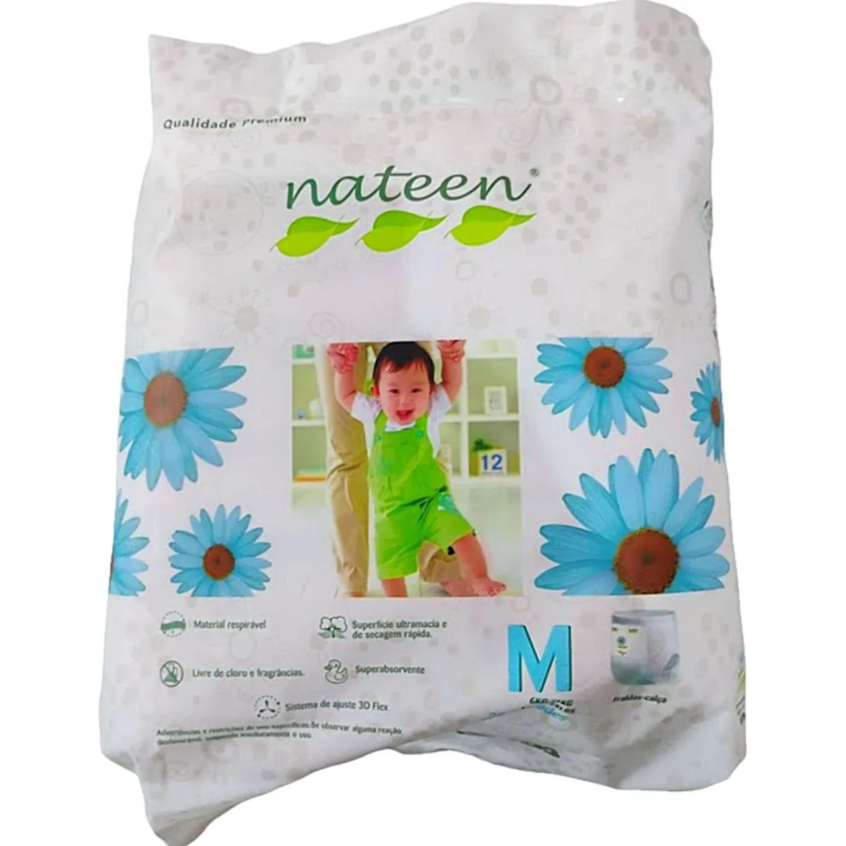 FRALDA-CALçA PEDIáTRICA NATEEN PREMIUM M 20 UNIDADES