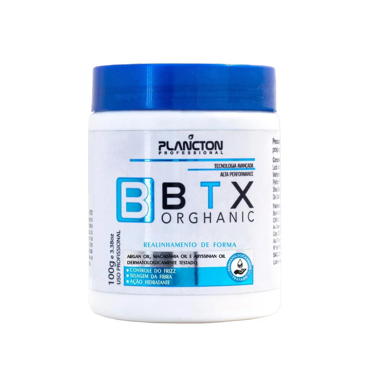 BOTOX CAPILAR ORGâNICO- BTX ORGHANIC - REDUçãO DE VOLUME - PLANCTON PROFISSIONAL - 100G