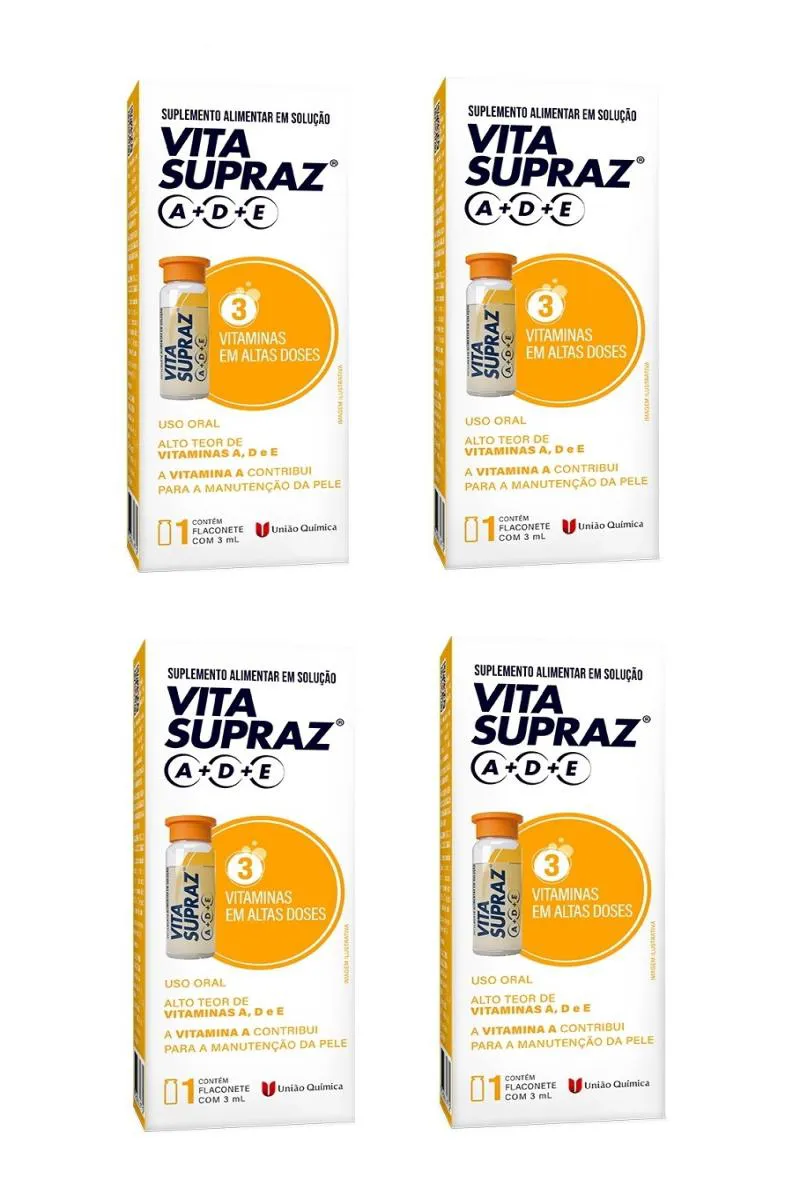 KIT 4 SUPLEMENTO VITA SUPRAZ A+D+E FLACONETE 3ML
