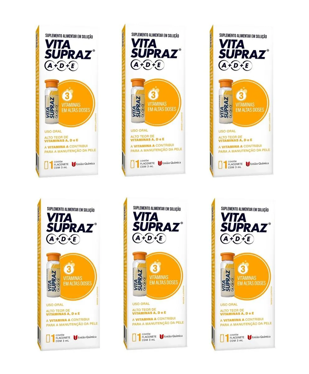 KIT 6 SUPLEMENTO VITA SUPRAZ A+D+E FLACONETE 3ML
