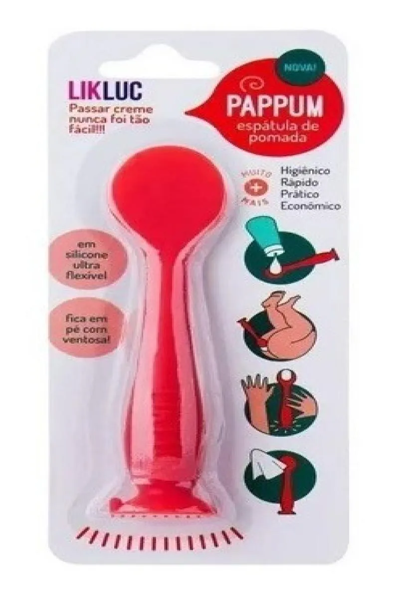 ESPáTULA SILICONE PAPPUM LIKLUC APLICAçãO DE POMADA NO BEBê