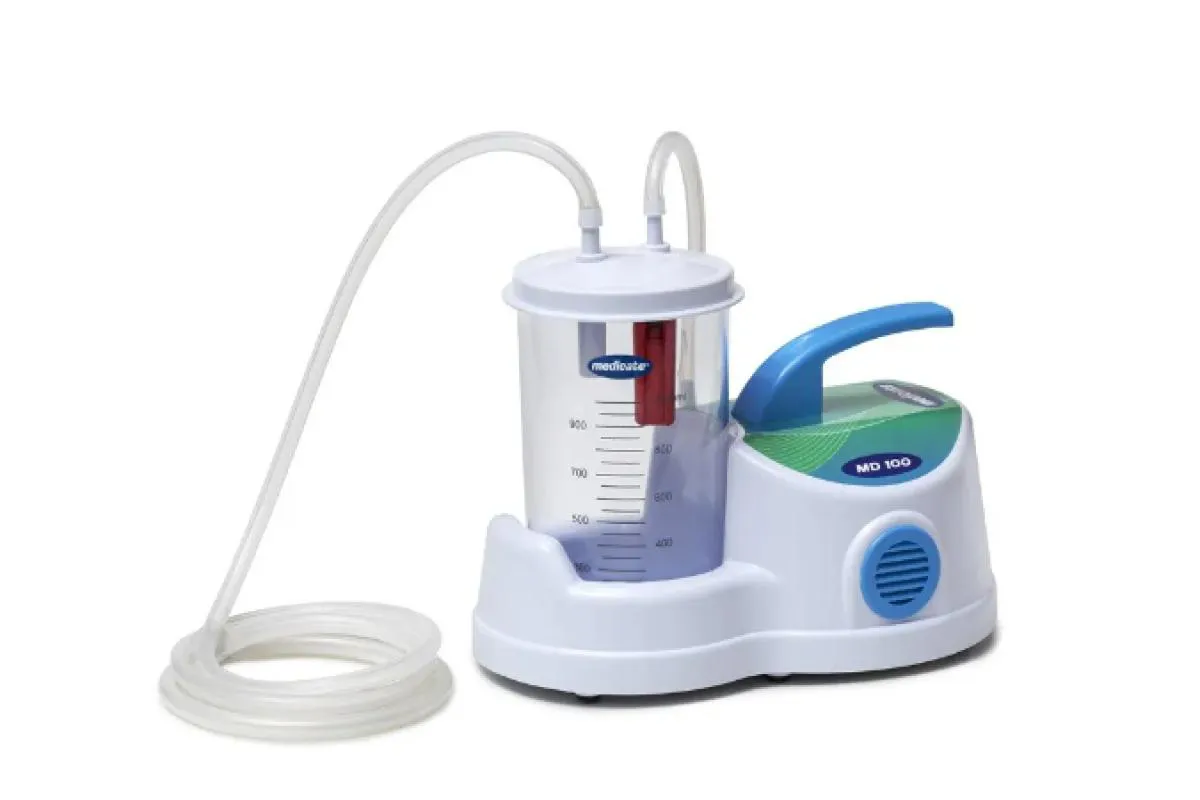 BOMBA VáCUO ASPIRADORA PORTáTIL 1L - MD100 MEDICATE BRANCO