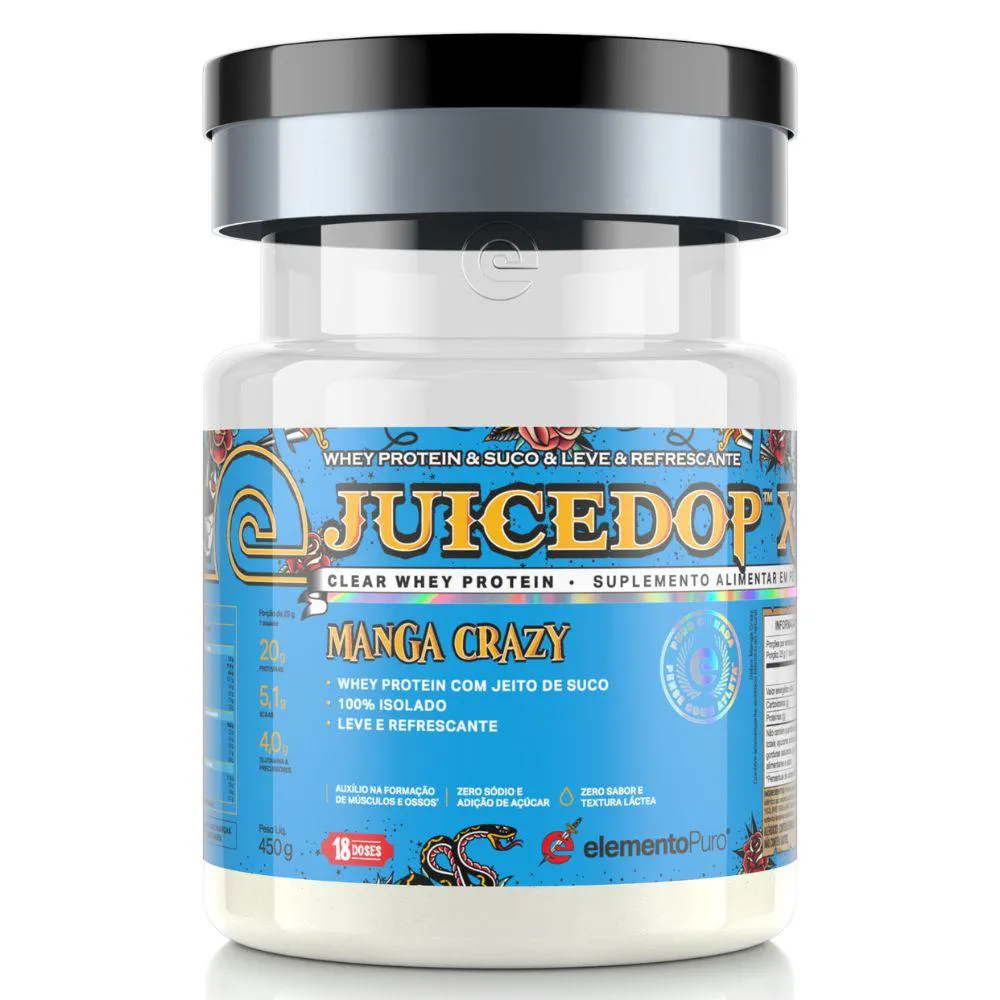 JUICEDOP WHEY ISOLADO MANGA CRAZY 450G - ELEMENTO PURO