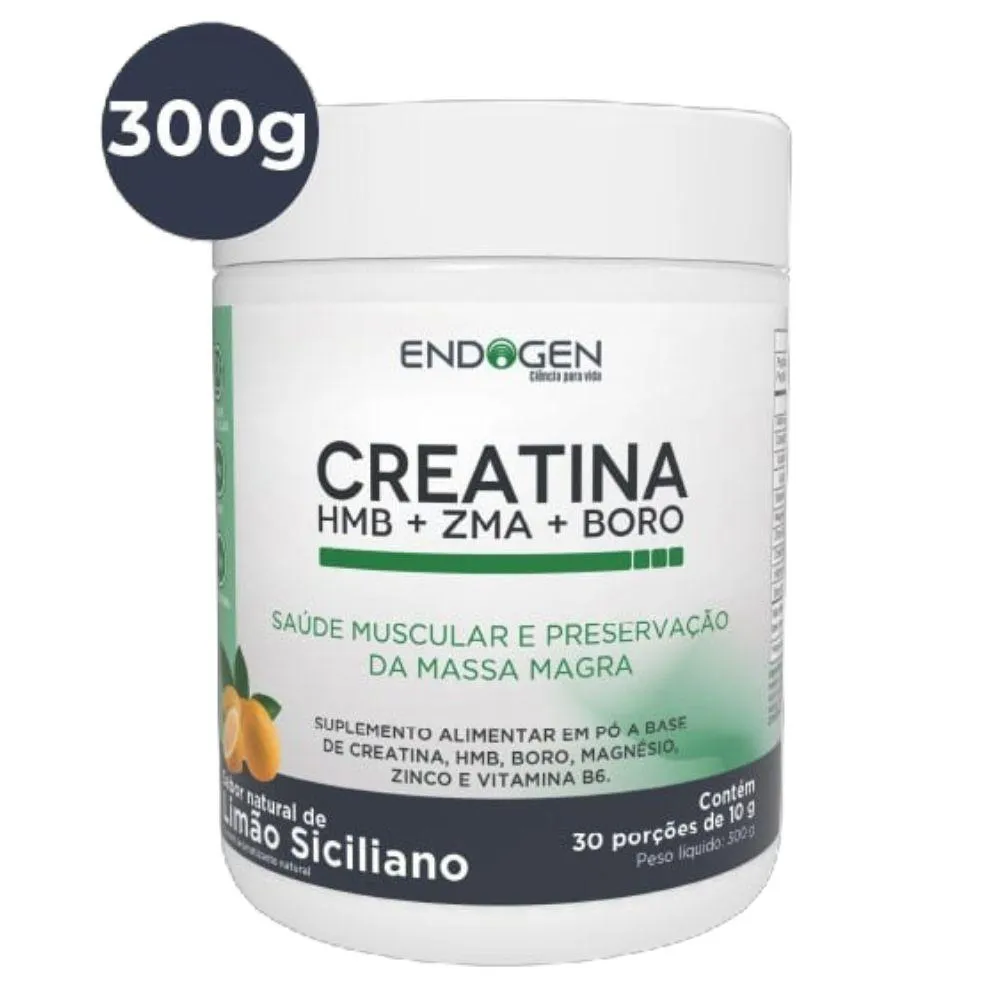 CREATINA HMB ZMA BORO 300G LIMãO SICILIANO - ENDOGEN