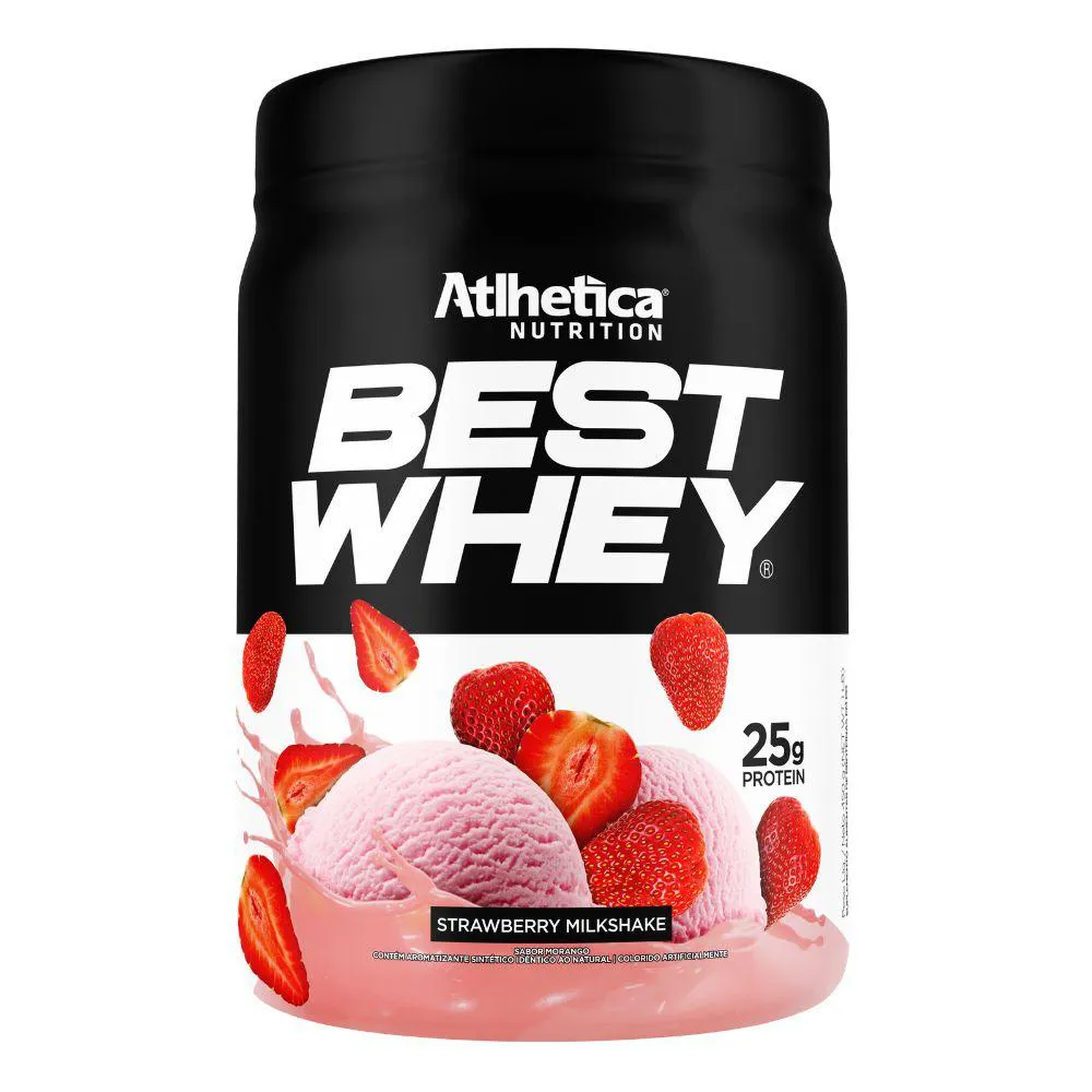 BEST WHEY ISOLADO HIDROLISADO MORANGO 450G - ATLHETICA