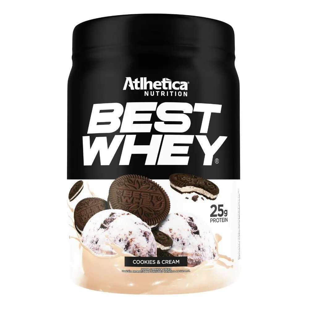 BEST WHEY ISOLADO HIDROLISADO COOKIES CREAM 450G - ATLHETICA