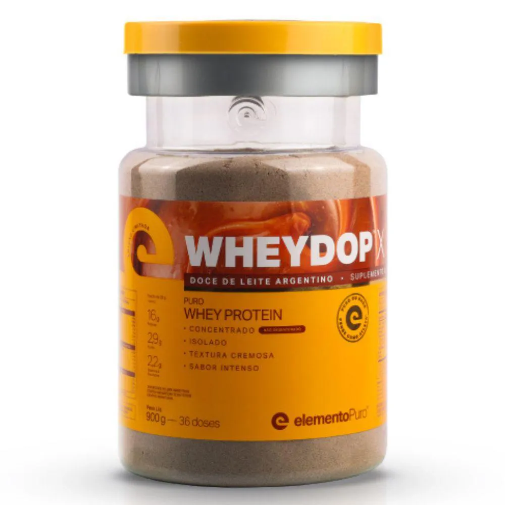 WHEYDOP X WHEY ISOLADO 900G DOCE LEITE - ELEMENTO PURO