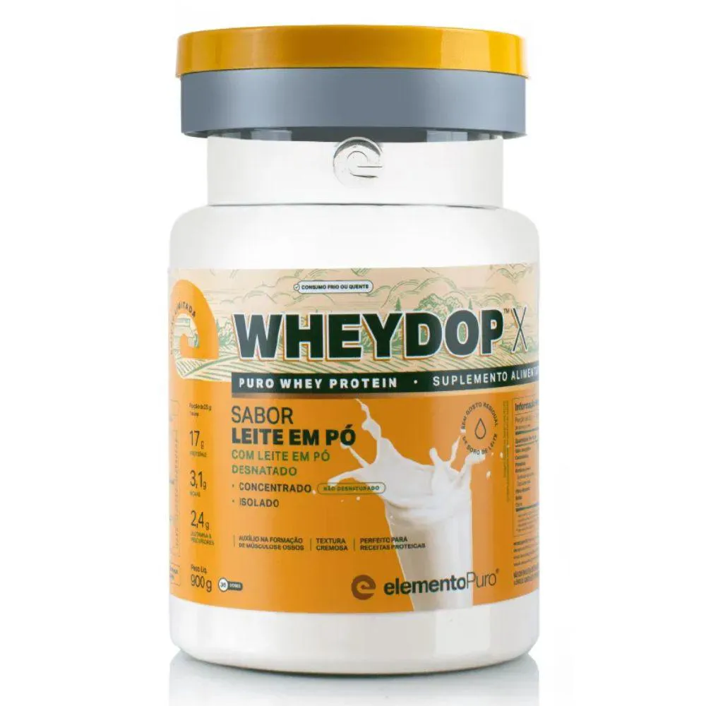 WHEYDOP X WHEY ISOLADO 900G LEITE EM PO - ELEMENTO PURO