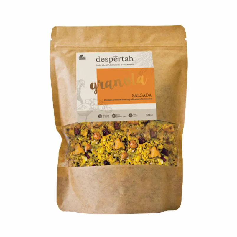 KIT 2X: GRANOLA SALGADA GRãOS/SEMENTES DESPERTAH 300G