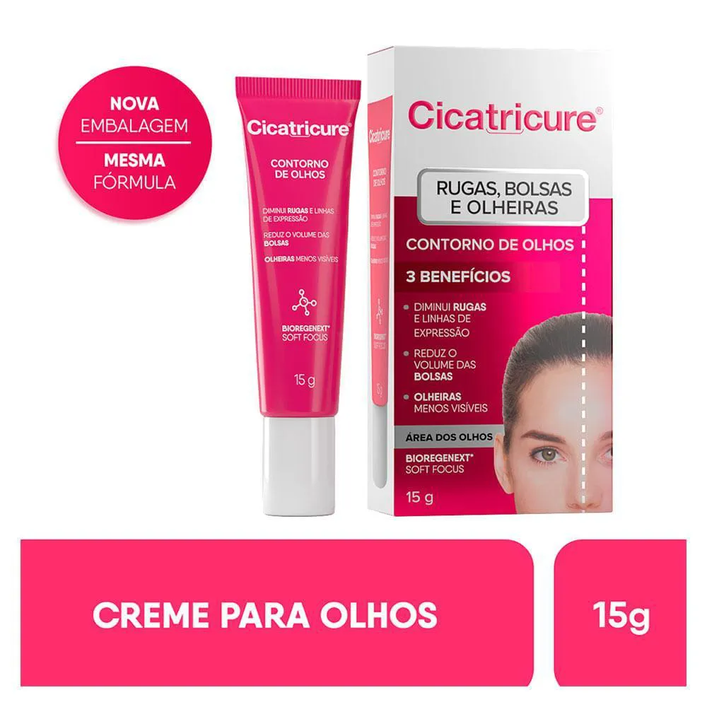 CICATRICURE CONTORNO DE OLHOS BLUR & FILLER - CREME ANTI-IDADE PARA ÁREA DOS OLHOS - 15G