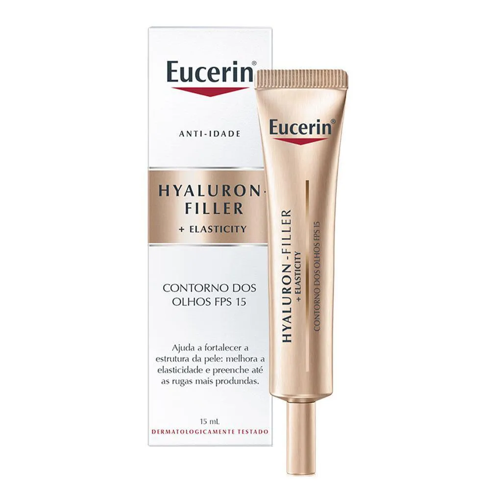 CREME ANTI-IDADE EUCERIN HYALURON-FILLER + ELASTICITY OLHOS FPS 20 - 15ML