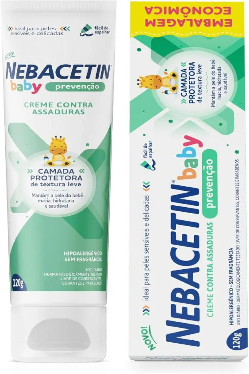 CREME CONTRA ASSADURAS NEBACETIN BABY PREVENçãO 120G