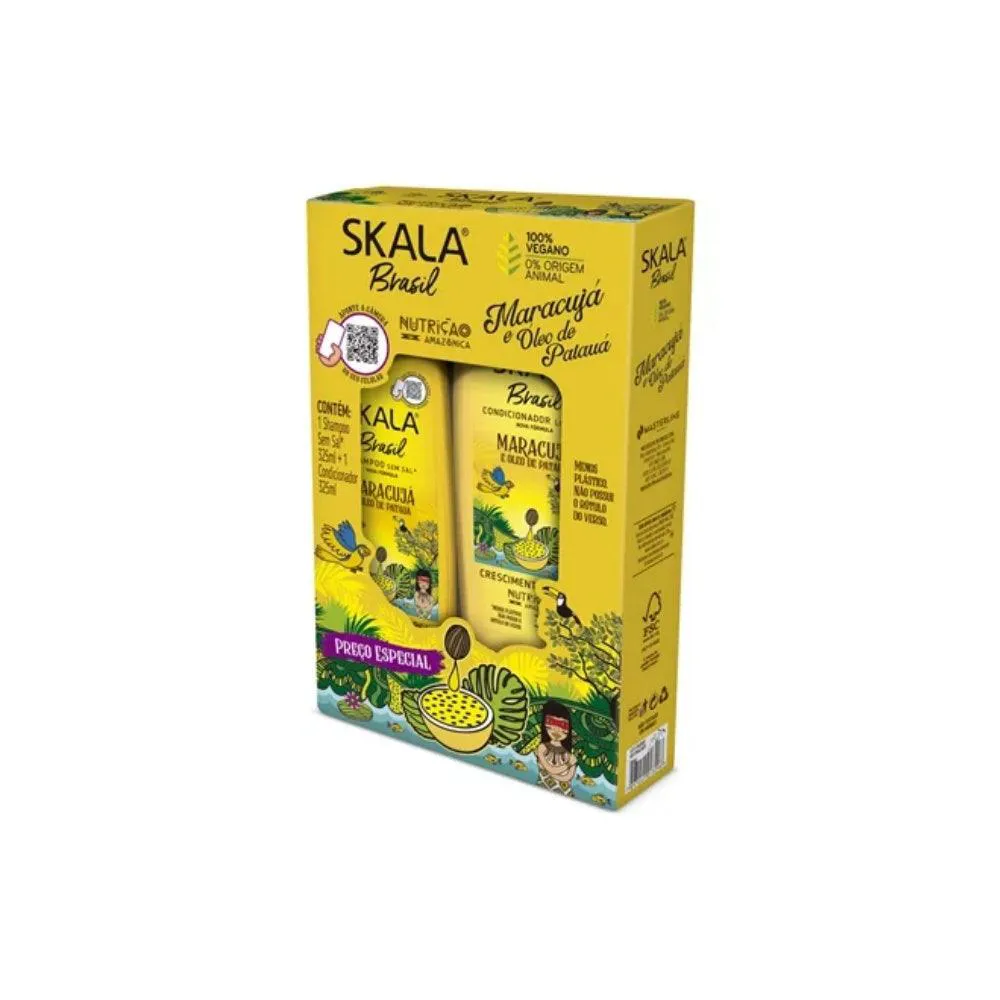 KIT SHAMPOO + CONDICIONADOR SKALA BRASIL MARACUJá 325ML