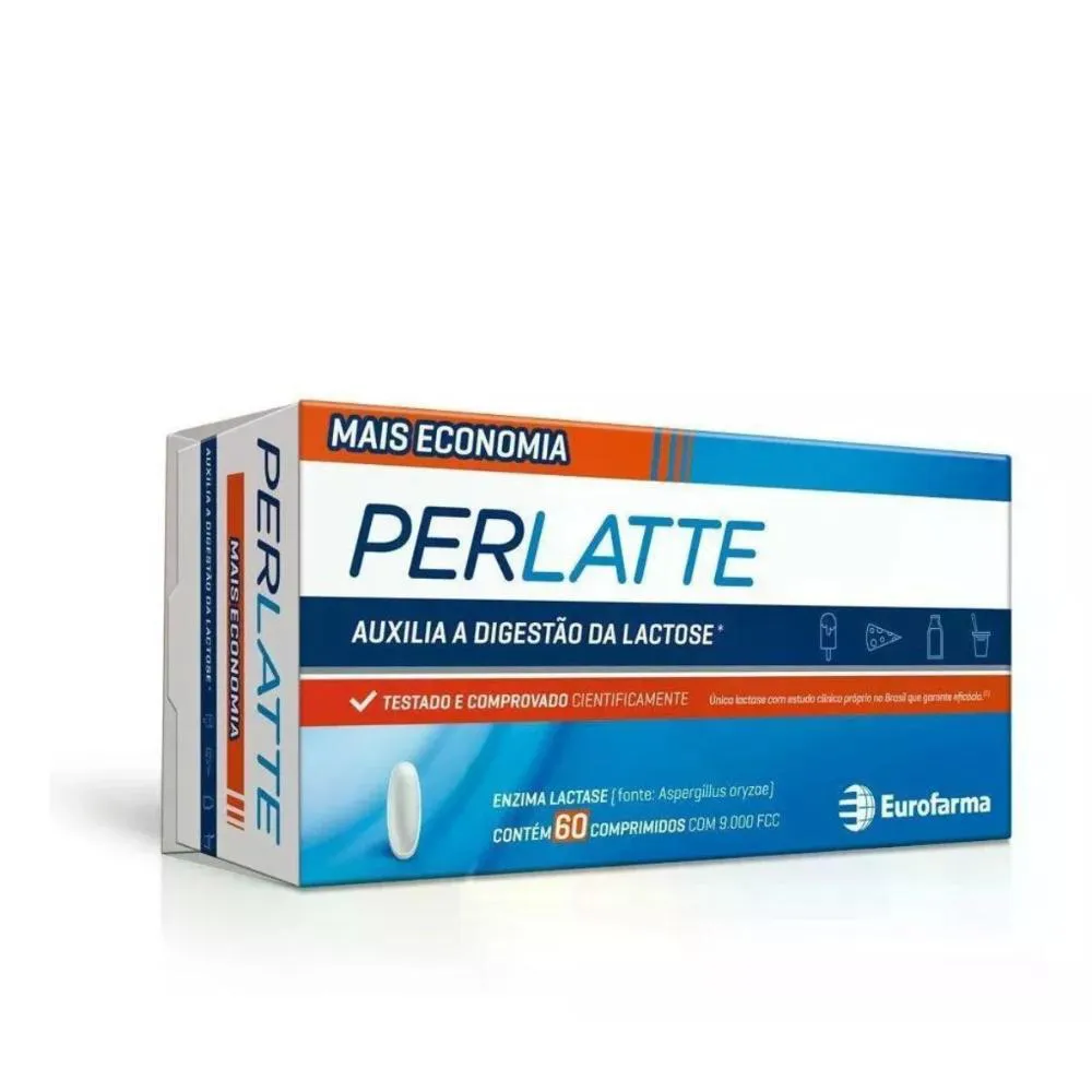 ENZIMA LACTASE PERLATTE 9.000 FCC - 60CPR