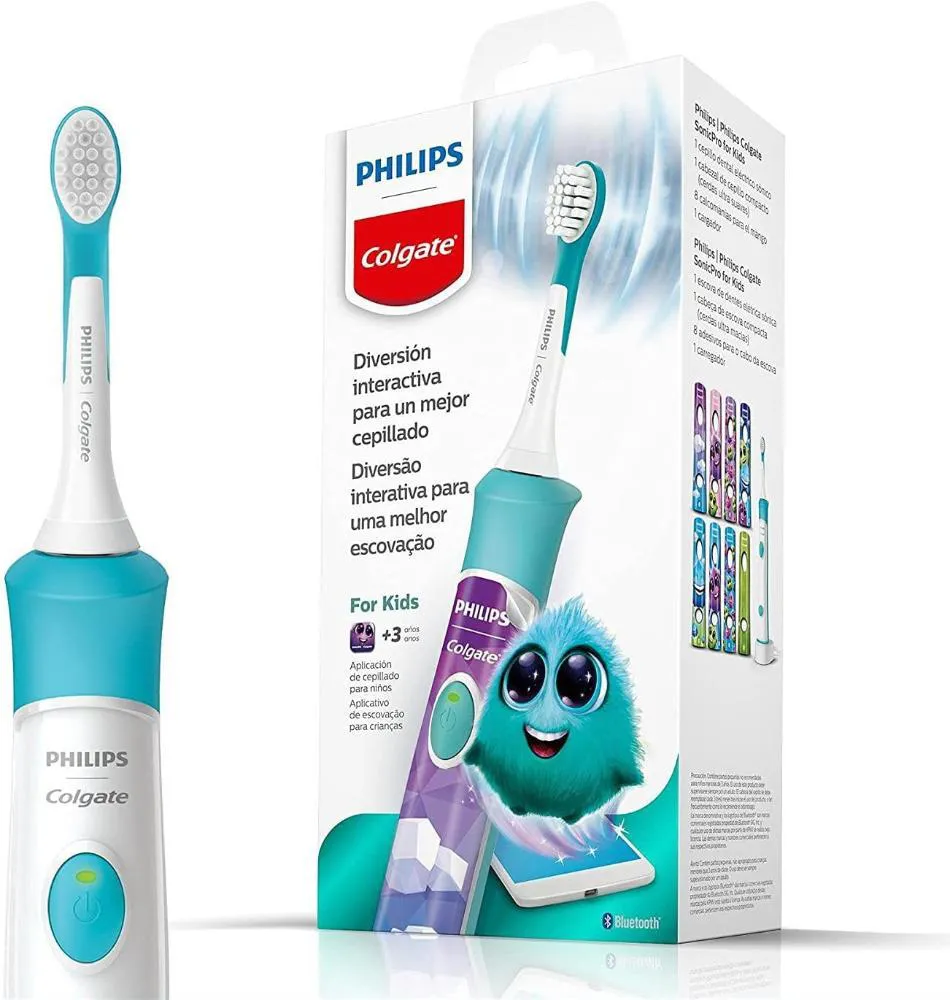 ESCOVA DE DENTE ELéTRICA INFANTIL PHILIPS - COLGATE SONICPRO FOR KIDS