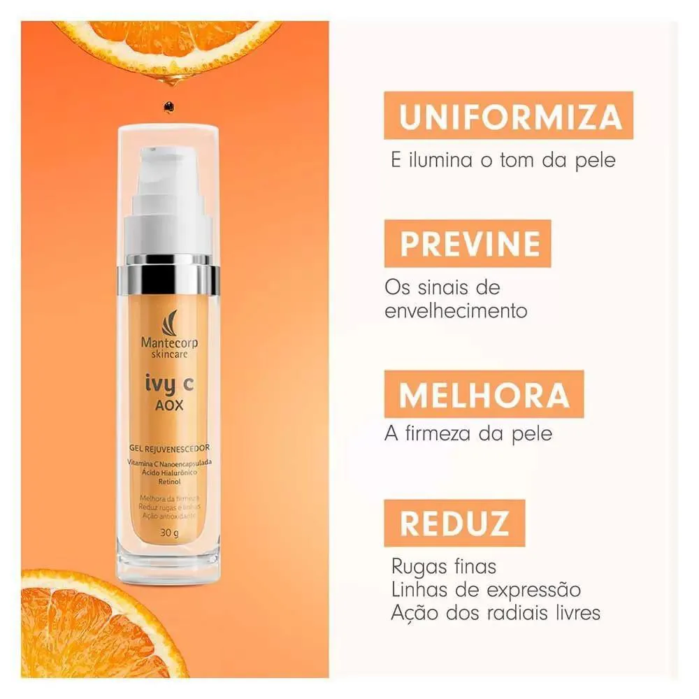 IVY C AOX GEL REJUVENESCEDOR FACIAL MANTECORP - 30G
