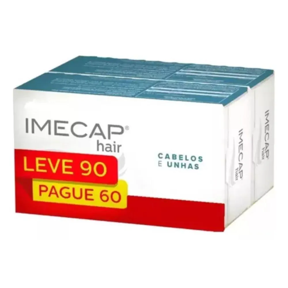 KIT IMECAP HAIR CABELOS E UNHAS LEVE 90 PAGUE 60