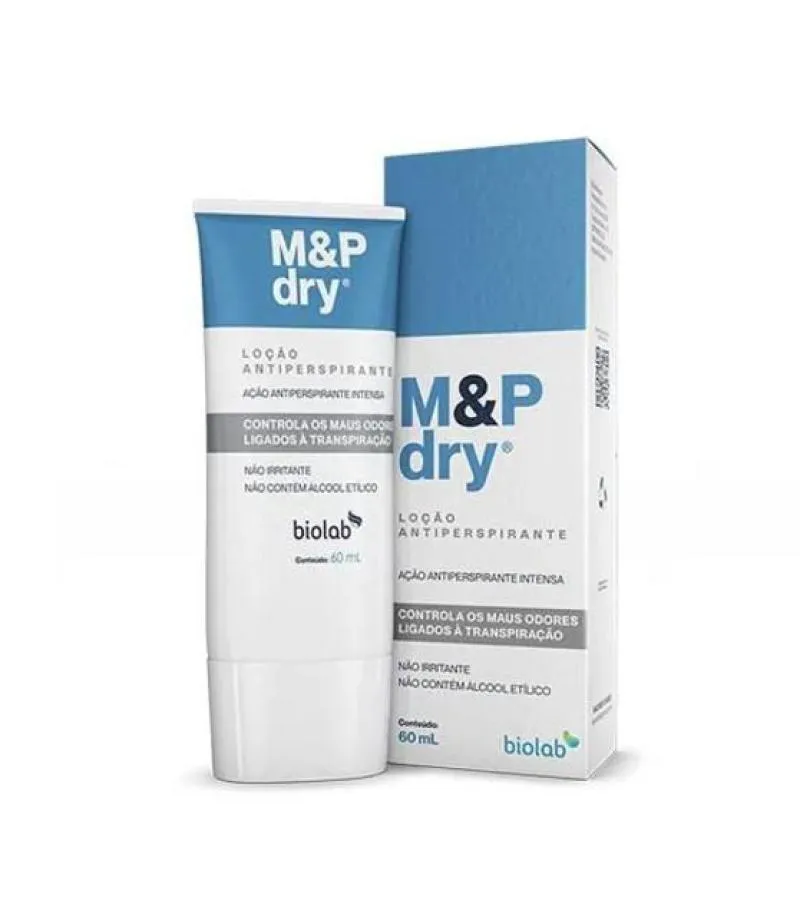 M&P DRY LOçãO ANTITRANSPIRANTE PARA MãOS E PéS 60ML
