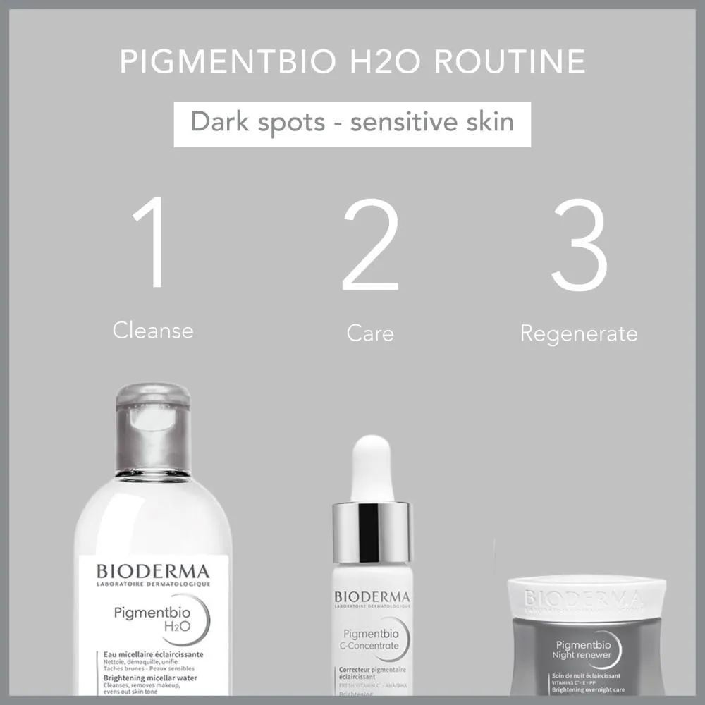 PIGMENTBIO H2O ÁGUA MICELAR DERMATOLóGICA CLAREADORA 250ML