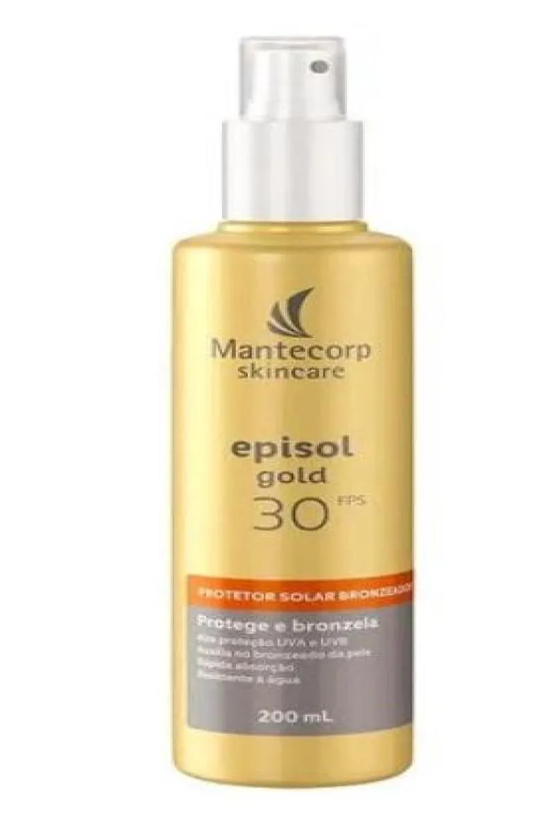 PROTETOR SOLAR BRONZEADOR EPISOL GOLD FPS30 MANTECORP 200ML