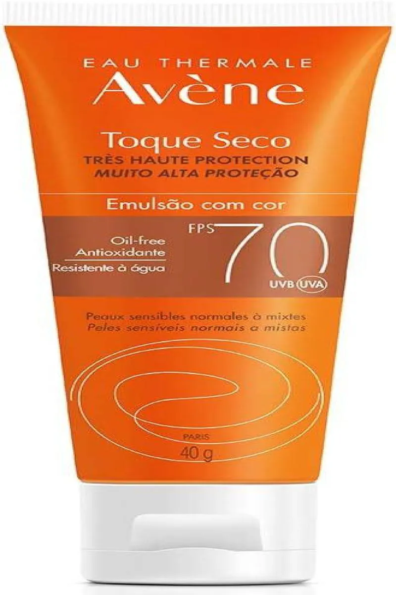 PROTETOR SOLAR COM COR AVèNE - EMULSãO SOLAR TOQUE SECO FPS 70 COLOR - UNIVERSAL