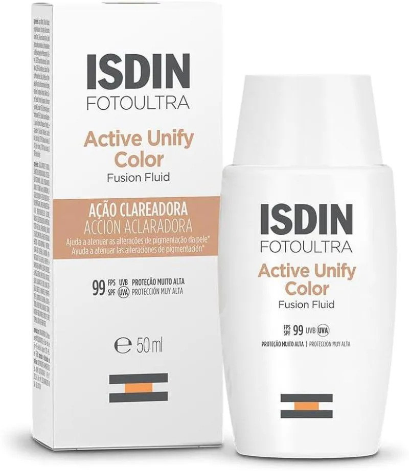 PROTETOR SOLAR FACIAL FOTO ULTRA ISDIN ACTIVE UNIFY COLOR FPS 99 - 50ML