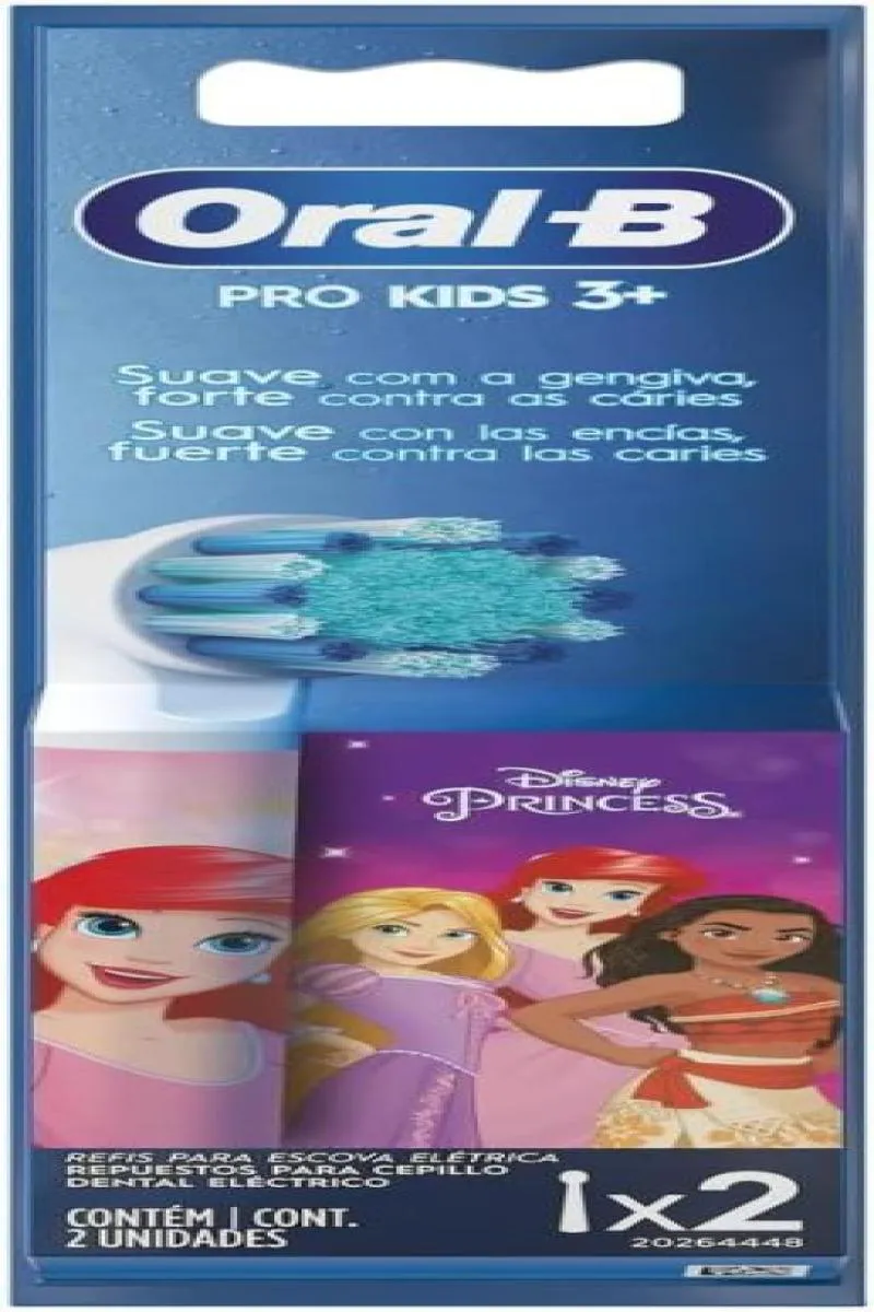 REFIL PARA ESCOVA ELéTRICA INFANTIL ORAL-B DISNEY PRINCESAS - 2 UNIDADES