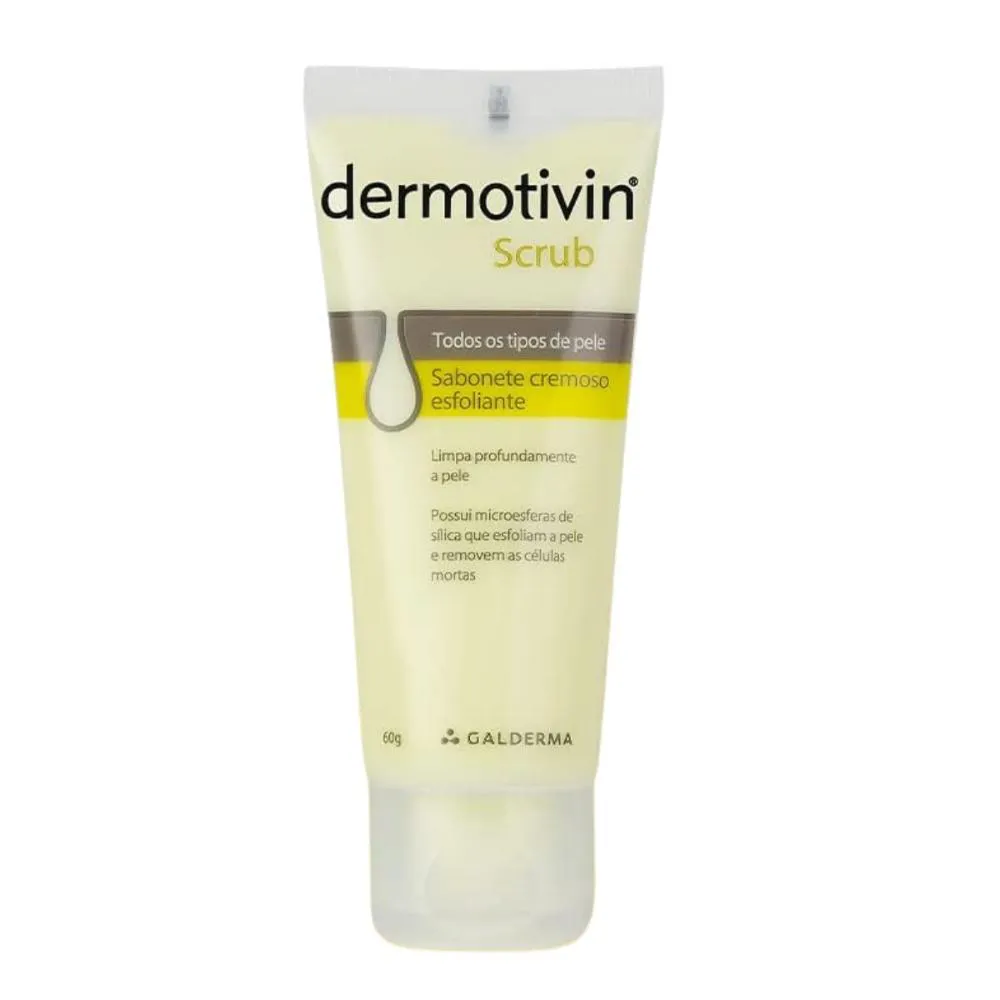 SABONETE CREMOSO ESFOLIANTE FACIAL DERMOTIVIN SCRUB - 60G