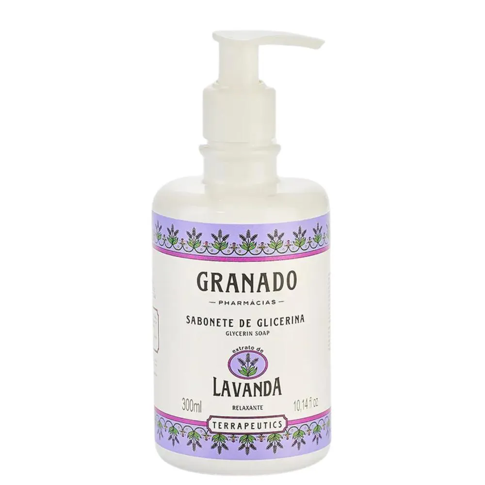 SABONETE LIQUIDO DE GLICERINA GRANADO LAVANDA - 300ML