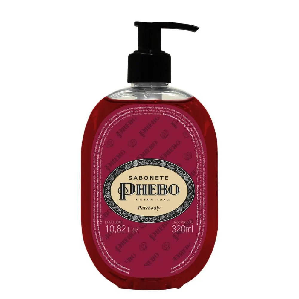 SABONETE LíQUIDO DE GLICERINA PHEBO PATCHOULY - 320ML