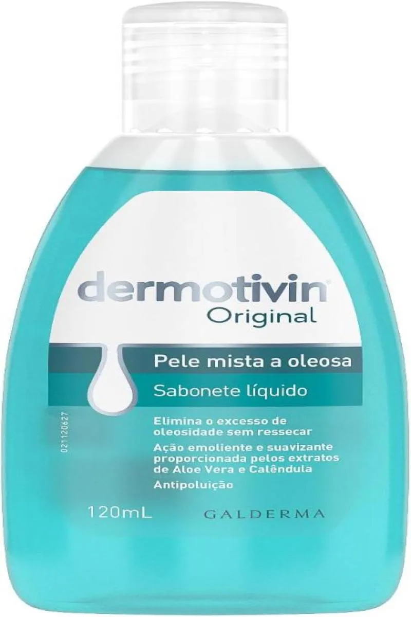 SABONETE LíQUIDO FACIAL DERMOTIVIN ORIGINAL - PELE MISTA - 120ML