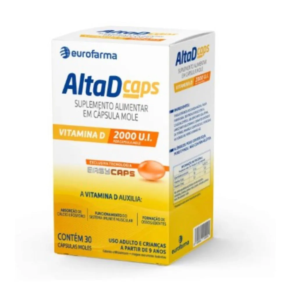 SUPLEMENTO ALIMENTAR ALTA D CAPS 2000UI - 30 CáPSULAS