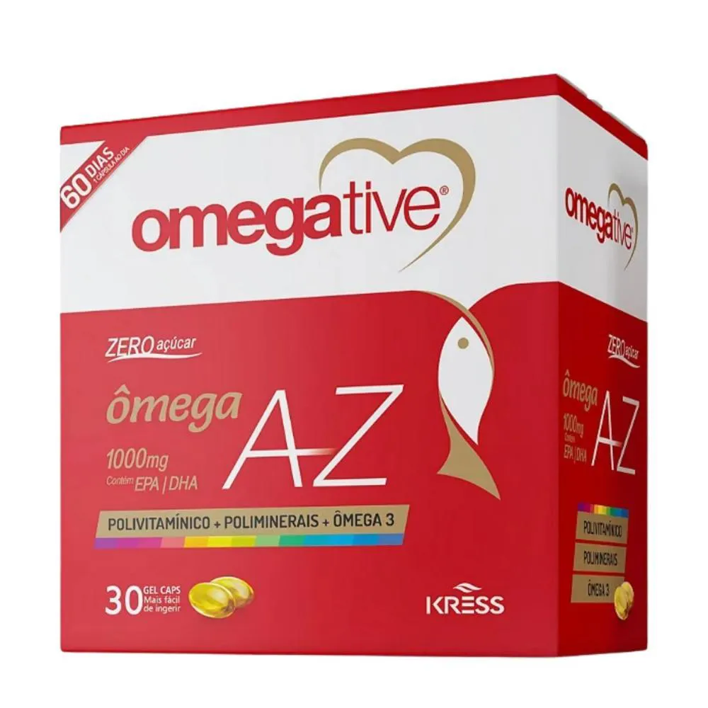 SUPLEMENTO ALIMENTAR OMEGATIVE AZ KRESS - ÔMEGA 1000MG - 30CPS