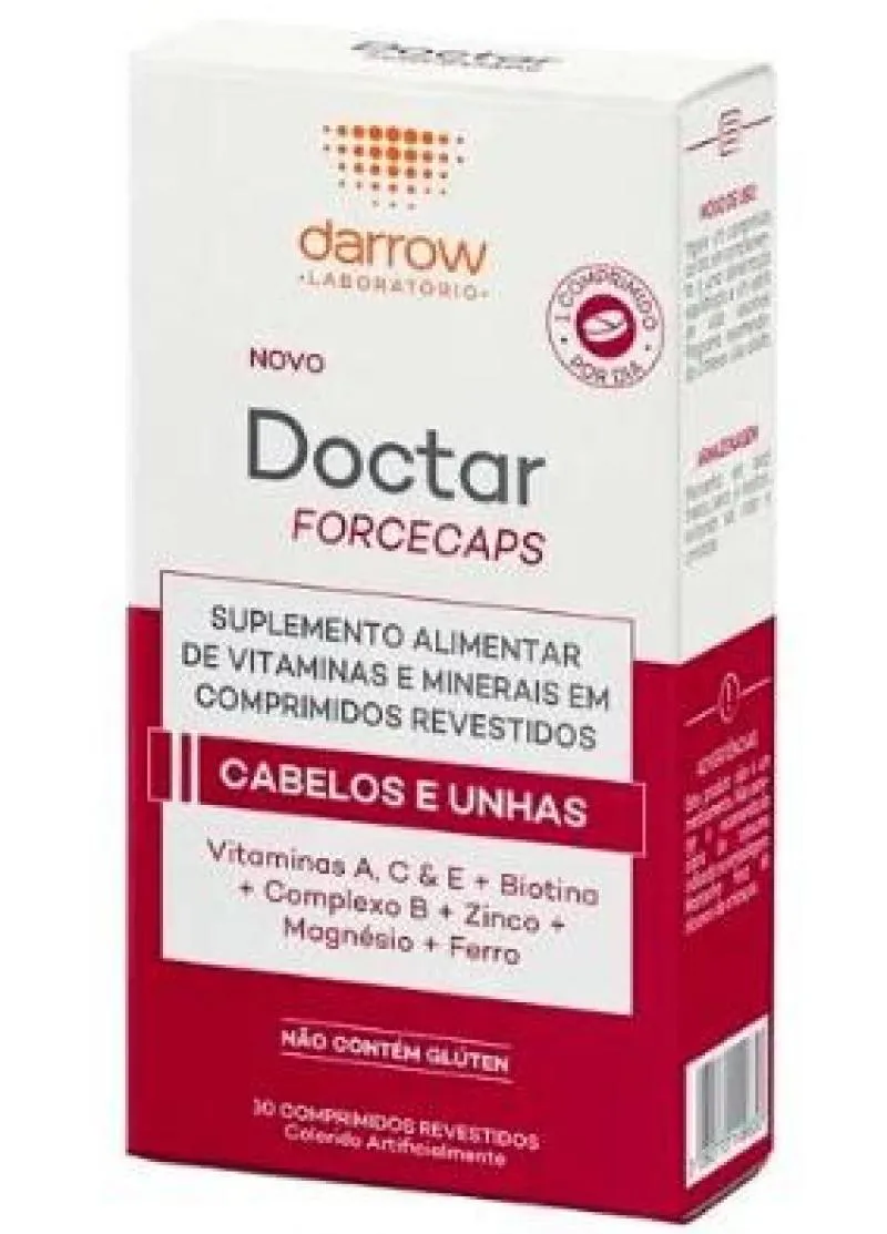 SUPLEMENTO ALIMENTAR PARA CABELOS E UNHAS DARROW DOCTAR FORCECAPS 30CPS