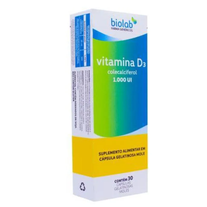 VITAMINA D3 1.000 UI 30 CAPS BIOLAB
