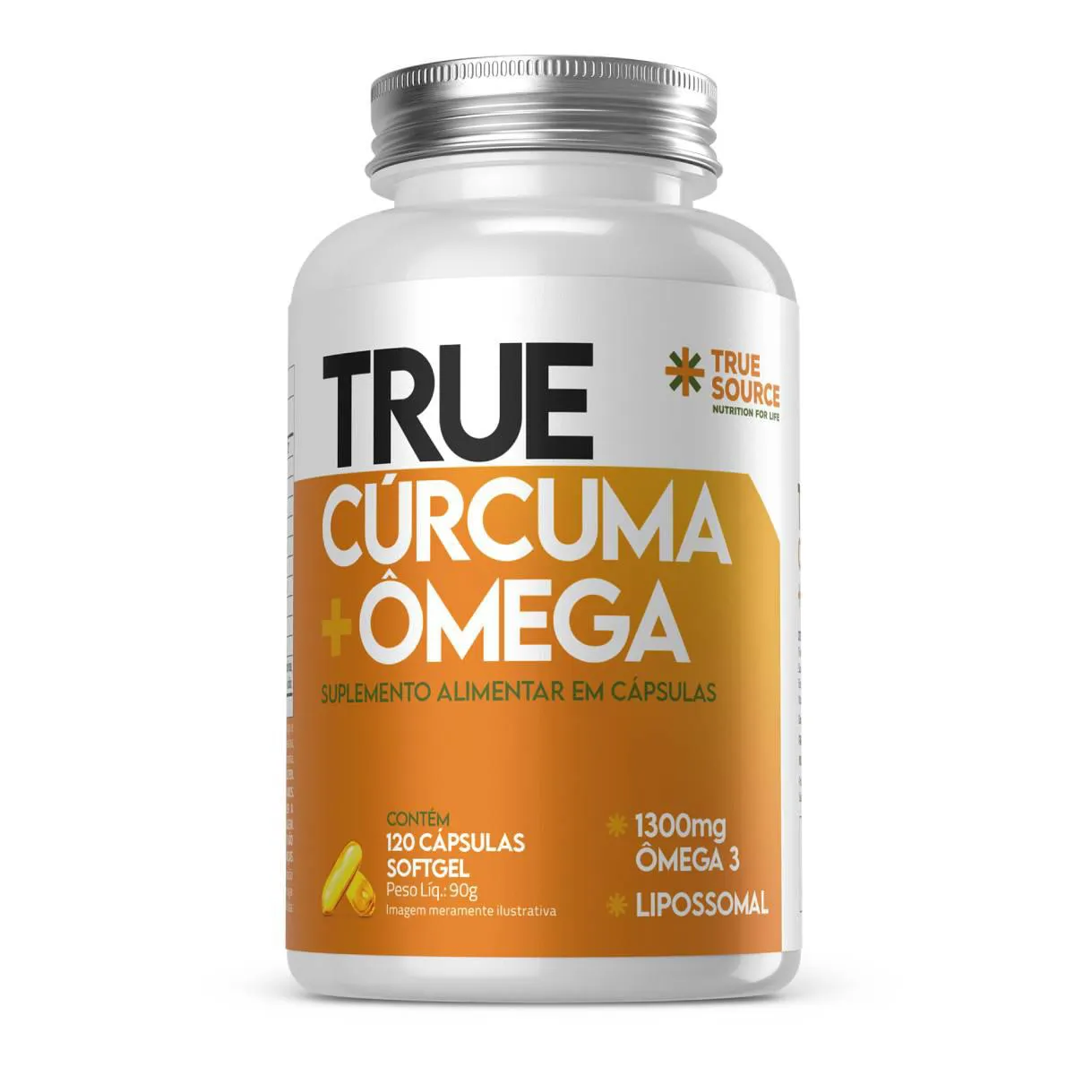 Cúrcuma + Ômega True Source True Cúrcuma 120 cápsulas
