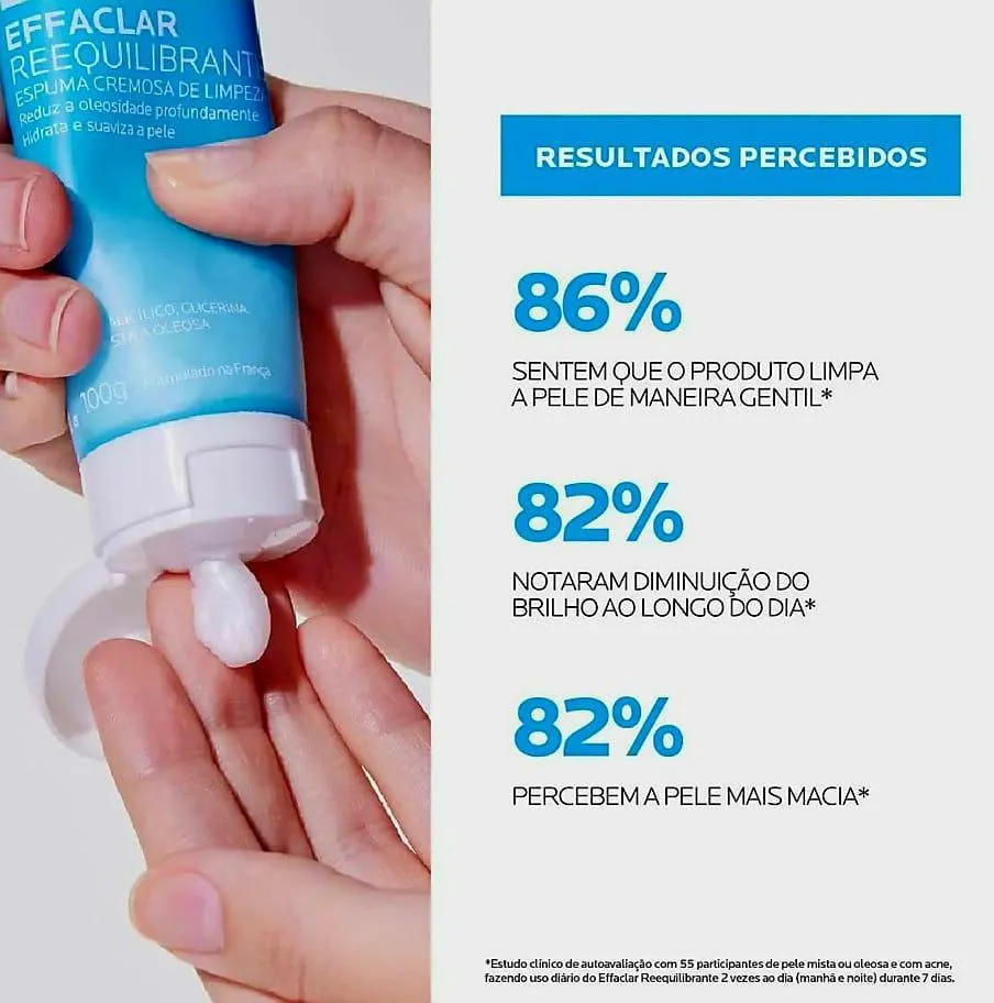 EFFACLAR REEQUILIBRANTE ESPUMA DE LIMPEZA FACIAL 100G