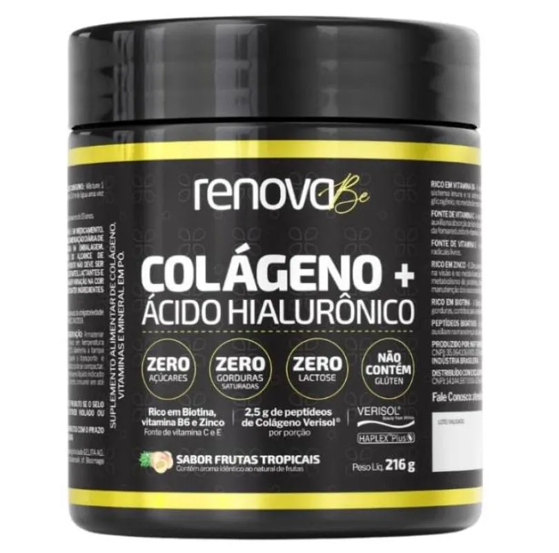 RENOVABE COLáGENO + ÁCIDO HIALURôNICO FRUTAS TROPICAIS 216G